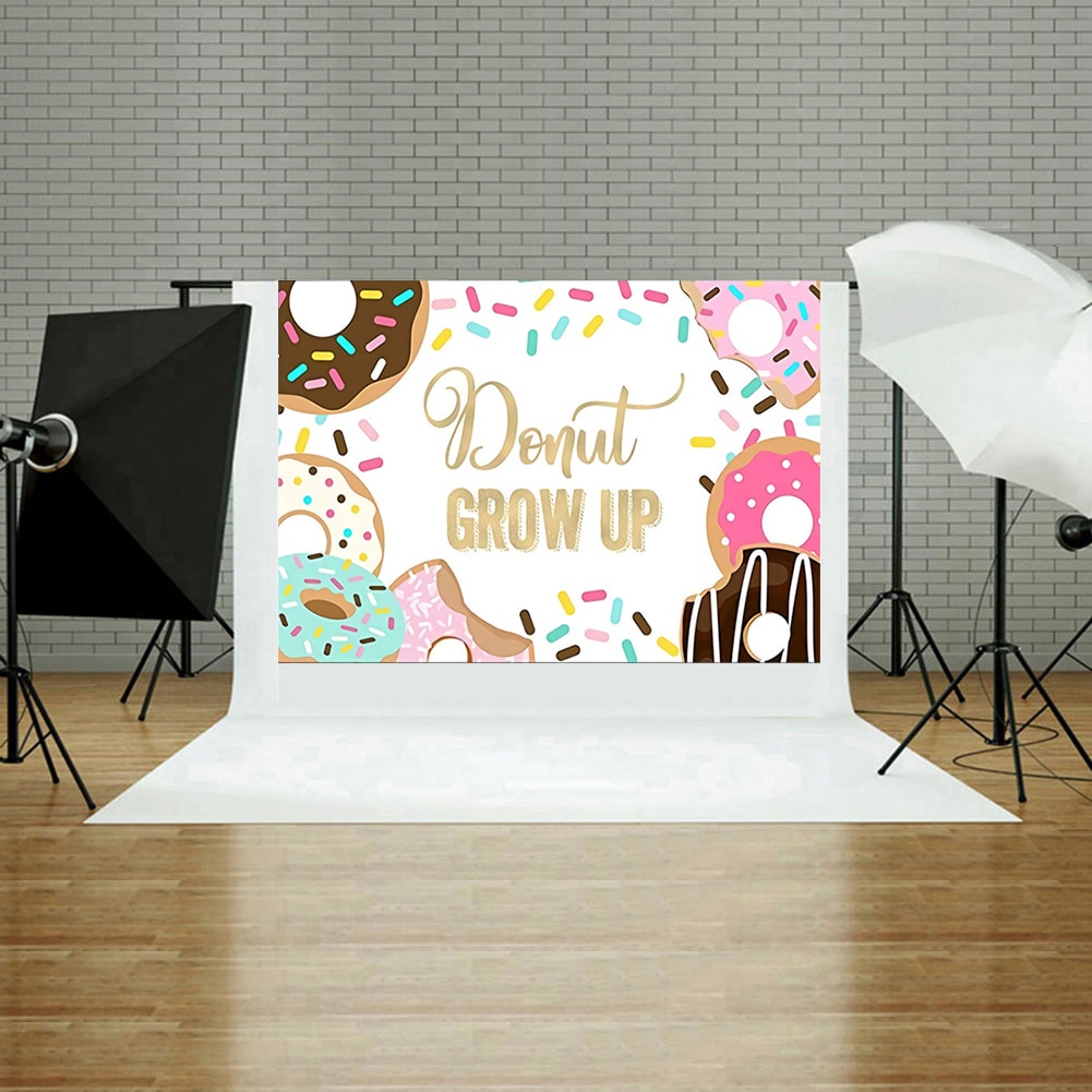 Party Backdrops Cute Doughnut Candy Photography Delicate Background Studio Video Backdrop Drama Performance Decor