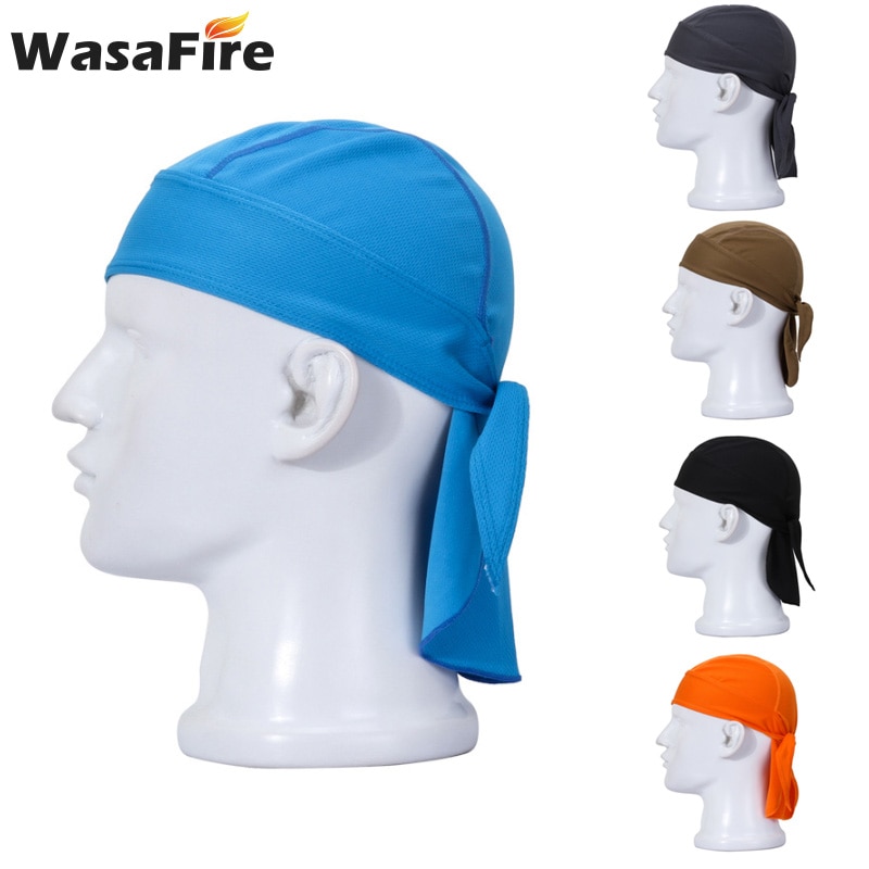 Mænd kvinder hurtigtørrende sport cap udendørs bandanas åndbar ren farve motor hoved tørklæde cykel hovedbeklædning