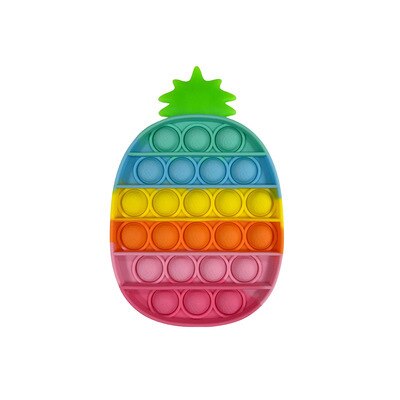 Fragola Push Bubble Fidget giocattoli giocattolo Antistress per adulti PopIt Antistress morbido Squishy regalo Antistress scatola regalo Antistress: colorful pineapple