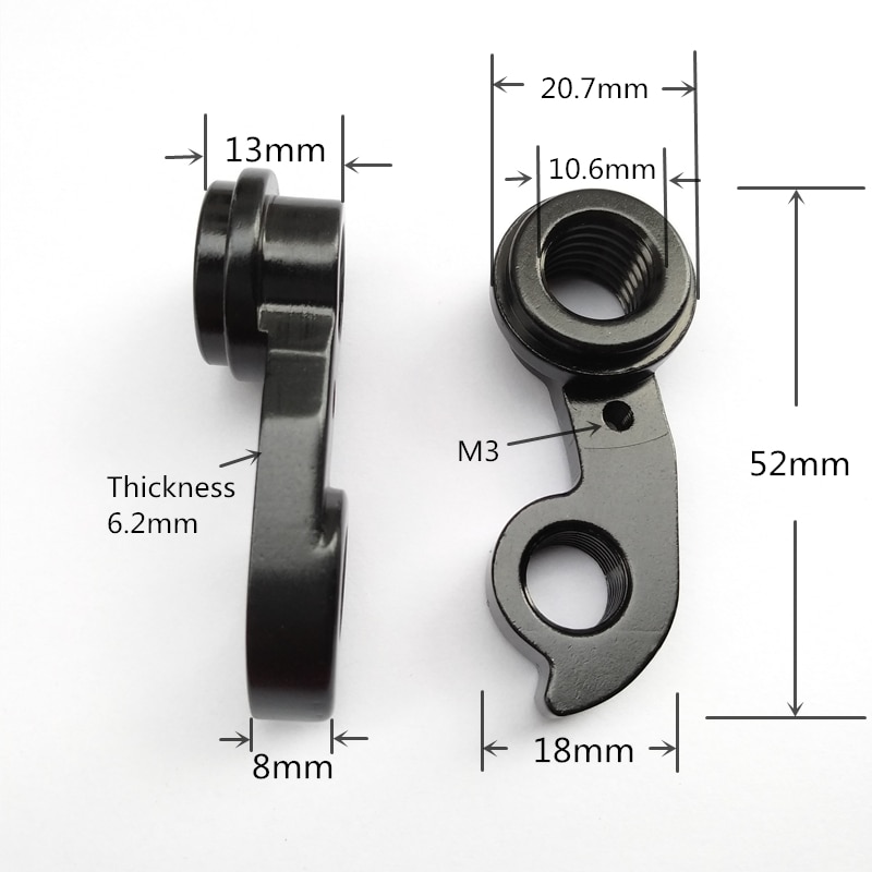 1Pc Fiets Gear Derailleurhanger Voor Btwin Haibike Hercules Umf Staiger Winora Gt Mongoose Khs Mondraker Mech Dropout