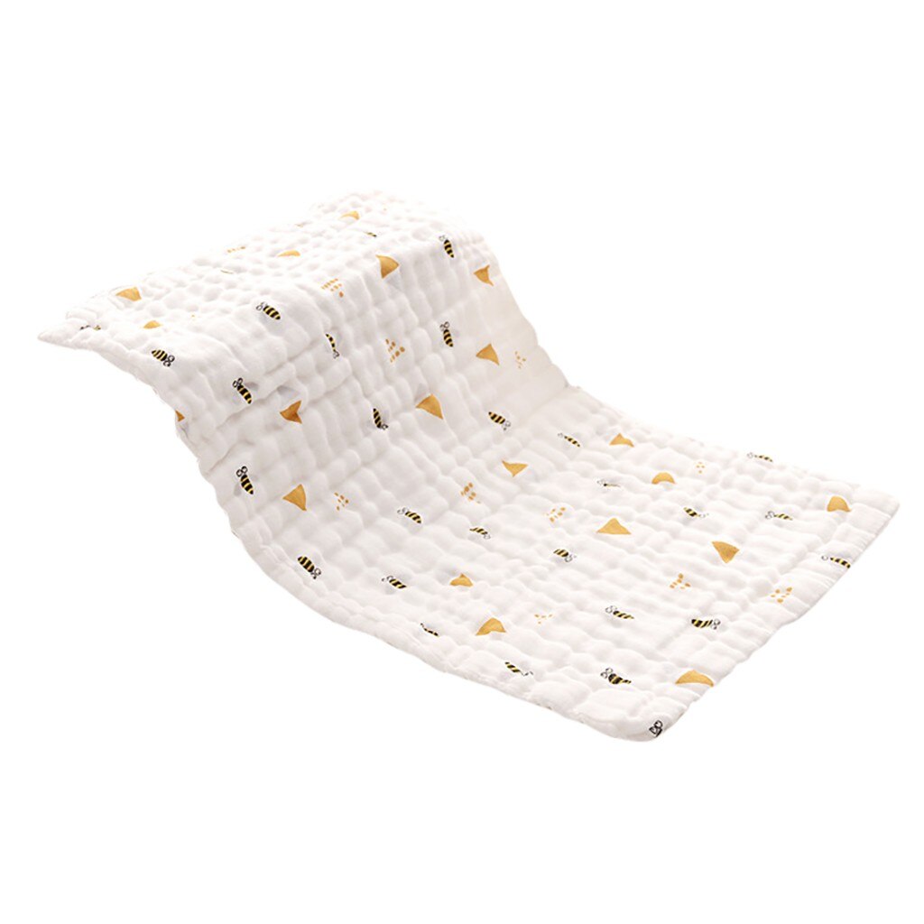 neugeboren Baby Karikatur Drucken Wasser waschen Baumwolle Gesicht waschen Handtuch Speichel Handtuch Musselin wickeln neugeboren Baby Bettwäsche Decken: B