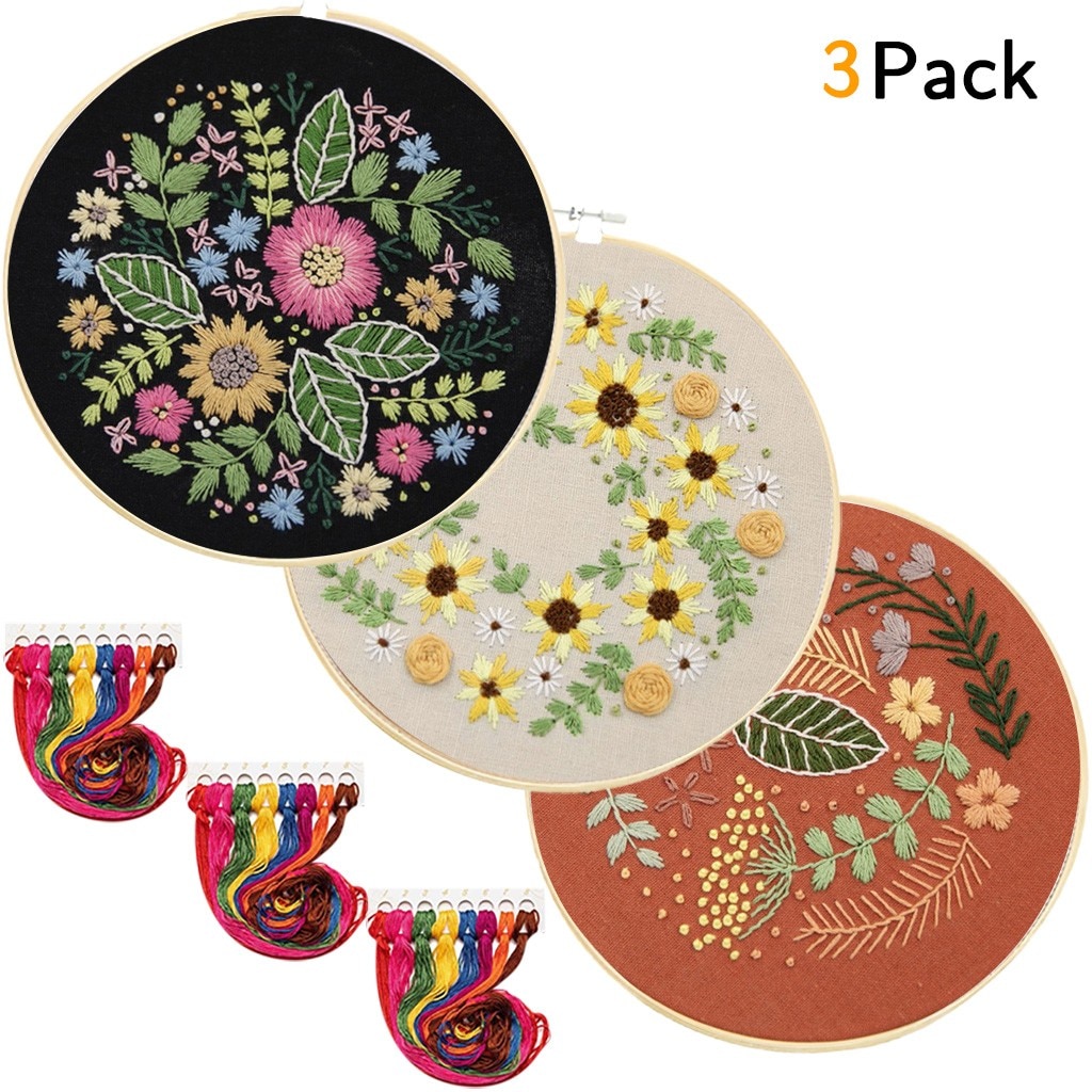 Circle Embroidery Kits ,embroidery Set,needlework Embroidery, Cross Stitch Kits, Embroidery For Beginner, Diy Art Sewing Craft