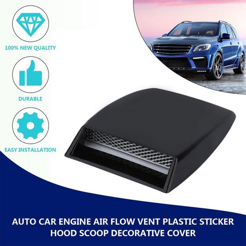 Universal Car Engine Hood Scoop Air Flow Intake Vent Cover ABS Front Engine Hood Cover Decoration Bonnet Hood Scoop SUV Truck