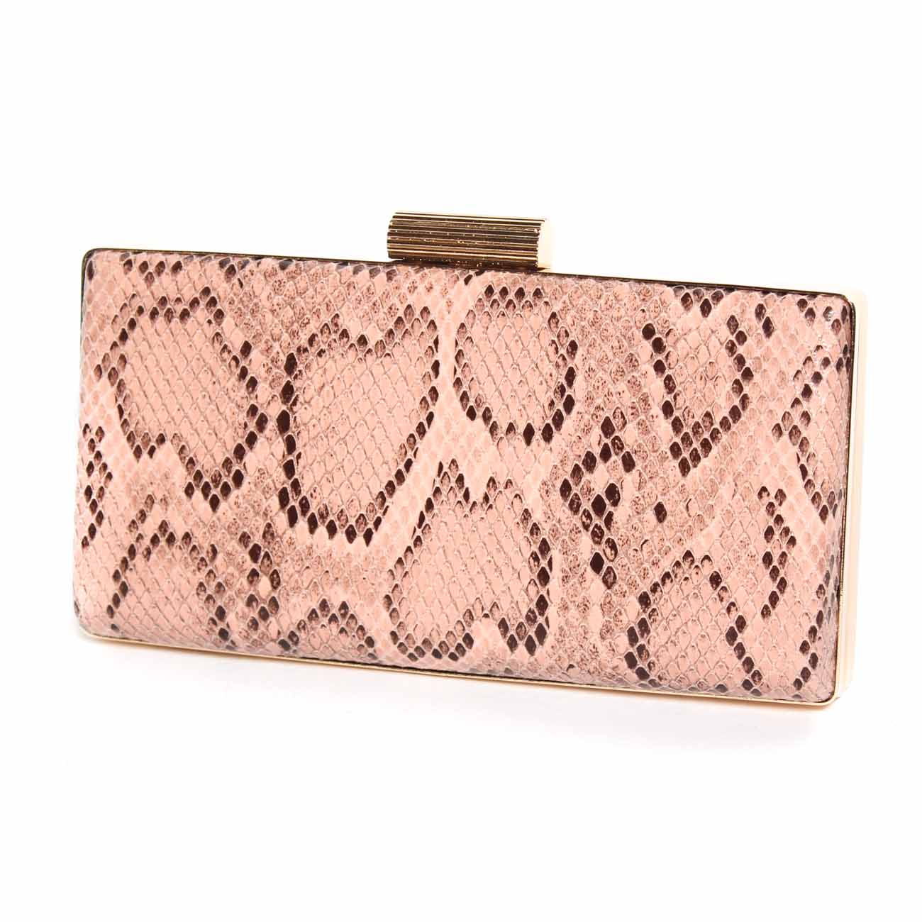 Bolso de para mujer Estampado Serpiente AnimalPrint bolsos de mujer Cadena para Llevarlo Modo Bandolera: Rosa