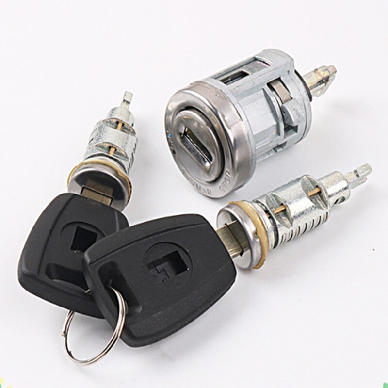 DAKATU Full set door lock cylinder for Fiat ignition lock set Car Door Cylinder Car Key Lock Trunk lock cylinder