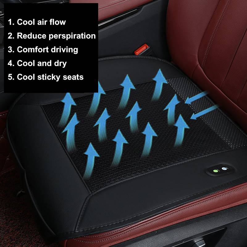Funda de cojín de asiento de coche con ventilador integrado 3D, 12V, 3 velocidades, 4/8