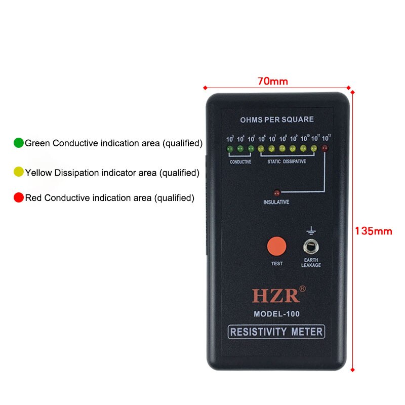 Electrical Surface resistance tester MODEL100 antimeter electric detector Insulation electrostatic resistance impedance analyzer