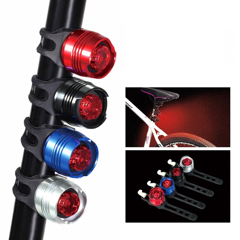 Led Waterdichte Fiets Fiets Voor Achter Staart Helm Rood Flash Lichten Veiligheidswaarschuwing Lamp Fietsen Veiligheidswaarschuwing Licht