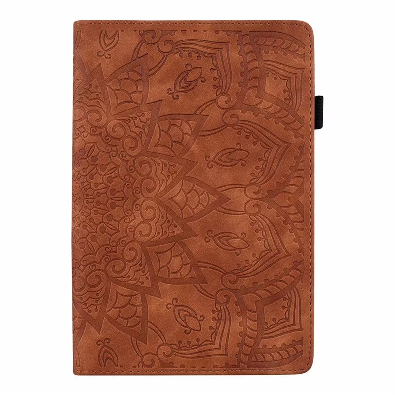 Huawei mediapad  m5 lite 10 bah 2-l09/w19 dl-al09 kotelo ylellinen vintage nahkakansi jalusta smart kotelo huawei  m5 lite 10: Ruskea