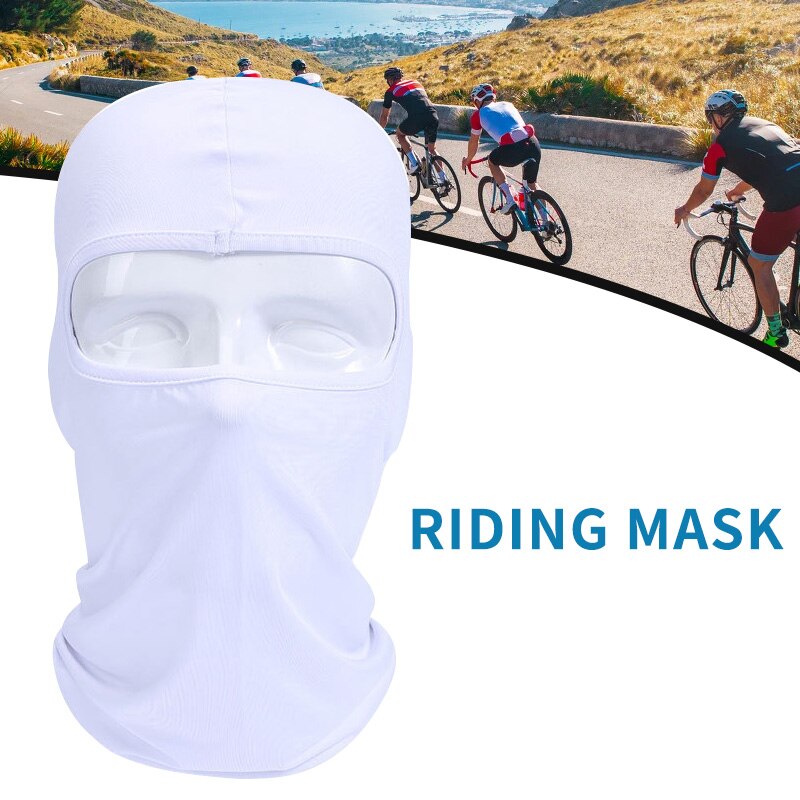 1 stk lycra motorcykel fuld ansigtsmaske mænd kvinder wargame cykling ski snowboard vindhætte vinter varm hals sort cykel udendørs sport