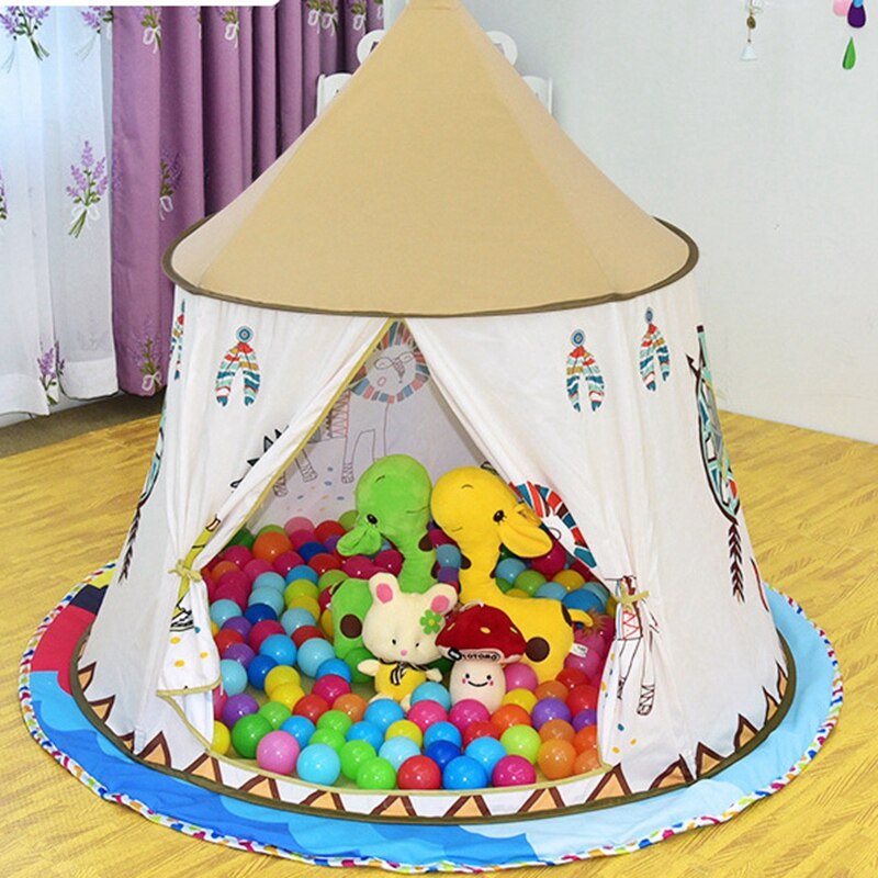 Tenda portatile principessa castello regalo appeso tenda conica Banner coperta principessa yurta indiana