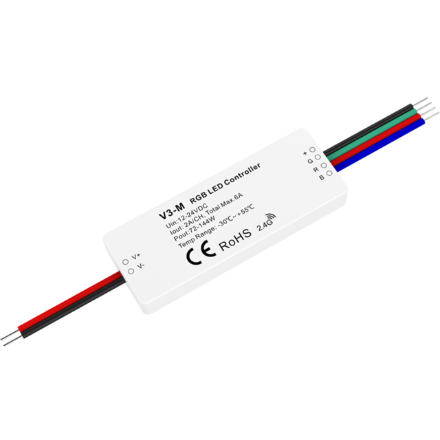 5050 Rgb Led Light Strip Controller Rf Touch Remote 3CH 2.4Ghz Controller 3528 2835 Rgb Led Strip Tape DC12V 24V 36V Max 648W: 12V 72W 24V 144W