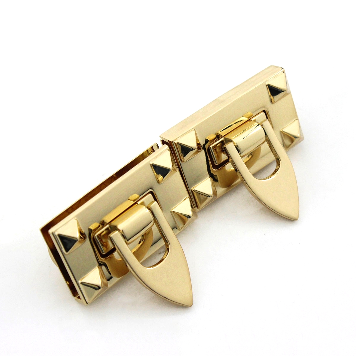 1x Metal Bag Folding Lock Clasp Push Lock Lightgold Closure Catch Leather Craft Women Bag Purse Handbag Accessories