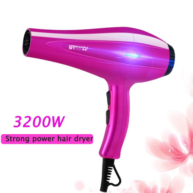 Blue Light Anion Blow Dryer 4000W Power /Cold Wind Hair Dryer Salon Hair Styling 2 Speed 3 Heat Settings F35