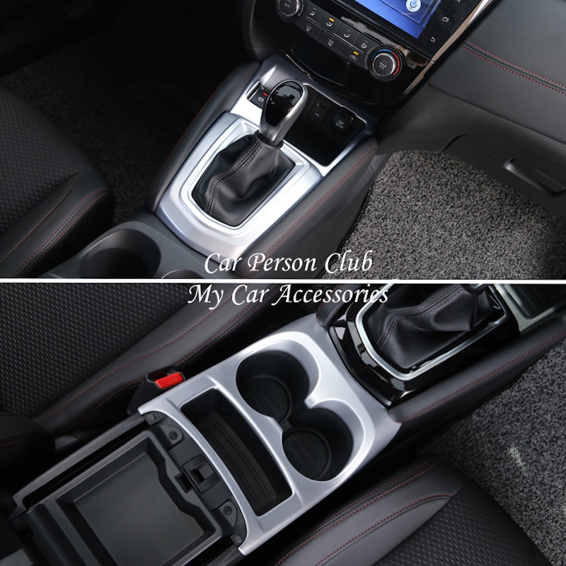 For Nissan Qashqai J11 Car Gear Shift Electronic Handbrake Frame Cover Water Cup Holder Trims ABS Chrome Accessories
