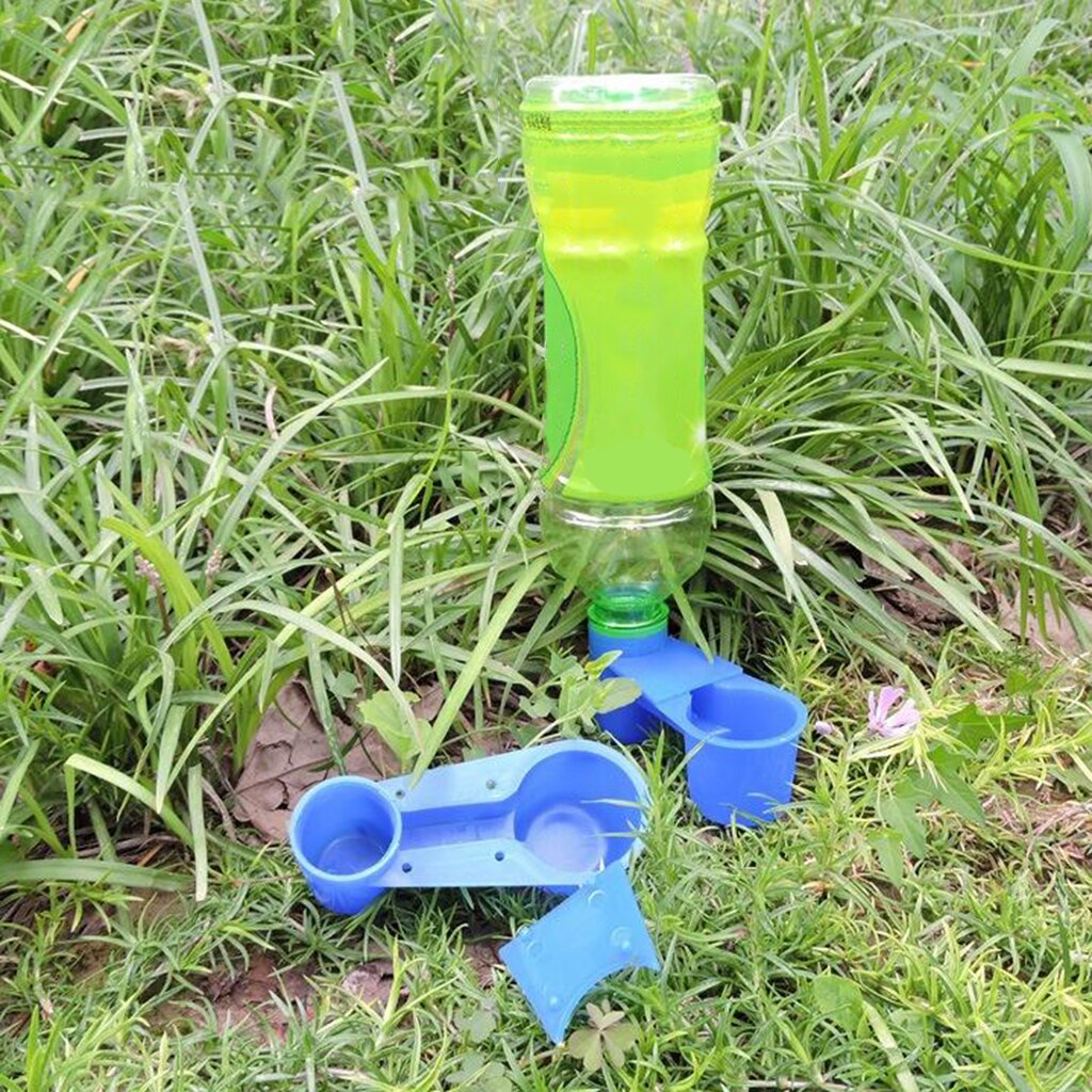 10 pièces en plastique Soda bouteille d'eau oiseau abreuvoir mangeoire coupe oiseaux outils d'alimentation