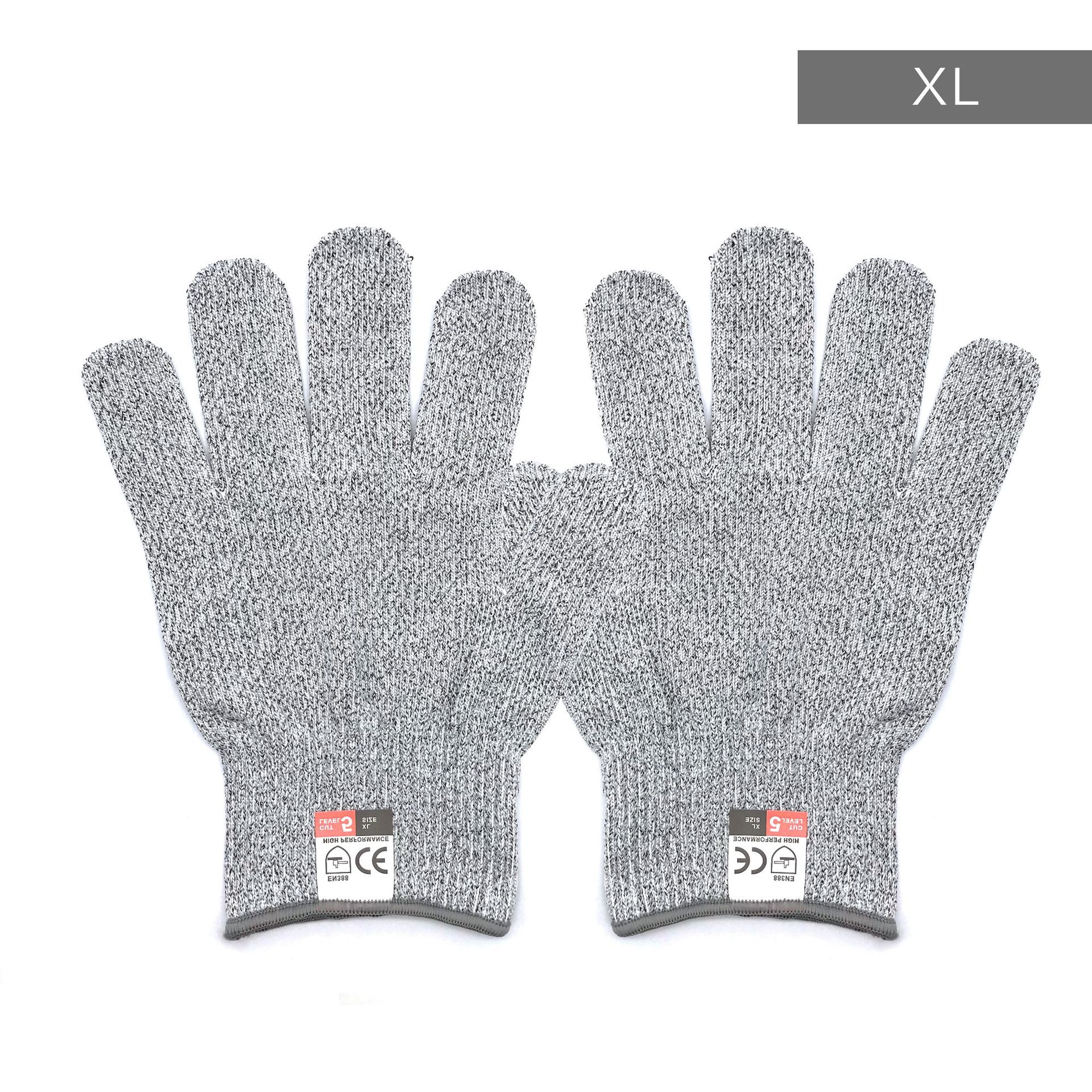 Grade 5 HPPE Anti-Cut Gloves Kitchen Gardening Anti-Cut Knitted Gloves Anti-Thorn Wear-Resistant Glass Building Cutting Gloves: M / green