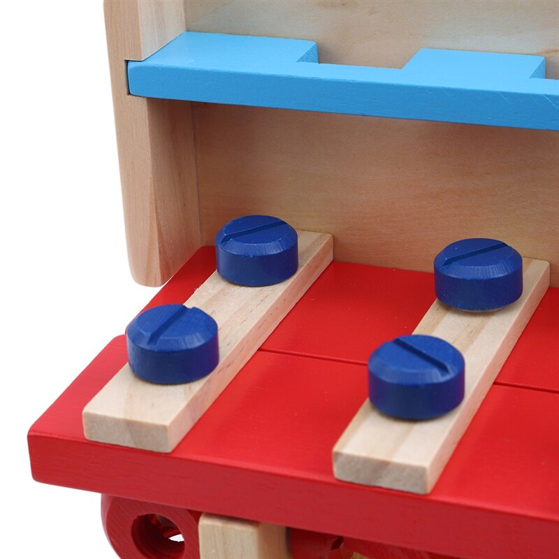 Simulatie Reparatie Tool Set Kinderen Pretend Play Speelgoed Kleurrijke Houten Multifunctionele Tool Tafel Voor Jongen 0-3 Jaar