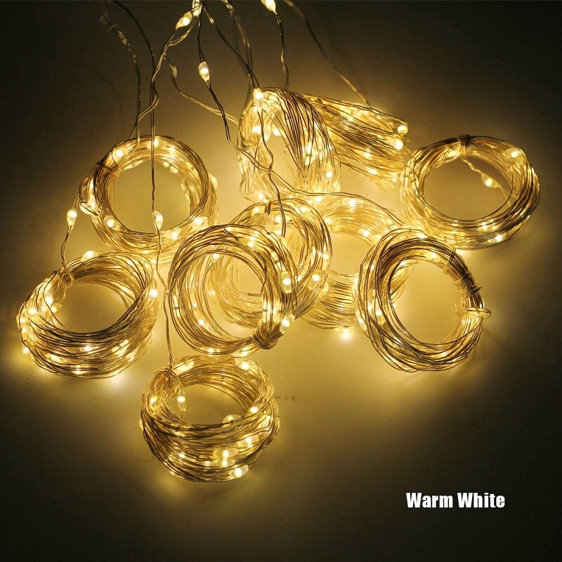 Kerstversiering Slingers Led Garland Gordijn Led Kerstverlichting Kerstverlichting Indoor Slinger Op De Venster Guirlande: Warm White / 3M x 1M