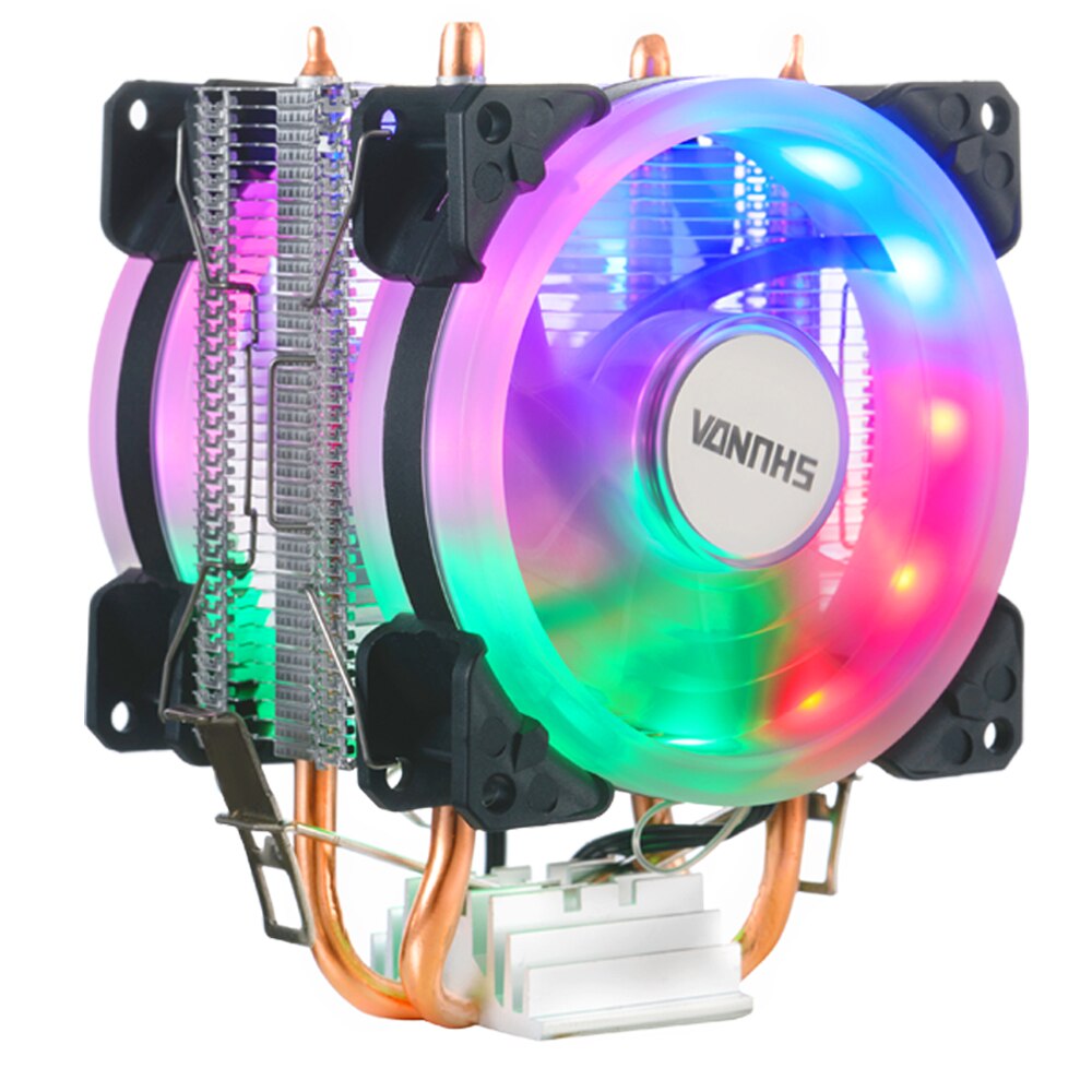 IWONGOU Cpu Cooler 2 Heat Pipes Processor Cooler X99 For Intel AMD Setsuhō RGB Air Cooler Cpu Cooling Fan: 2P2F RGB / LGA115X1200-1366-755
