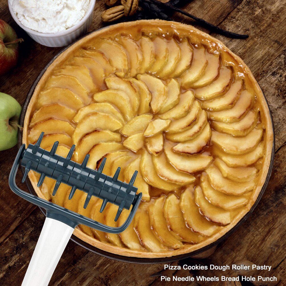 Diy Plastic Pizza Deeg Roller Punch Perforator Perforator Handheld Thuis Keuken Pastei Naald Wielen Brood