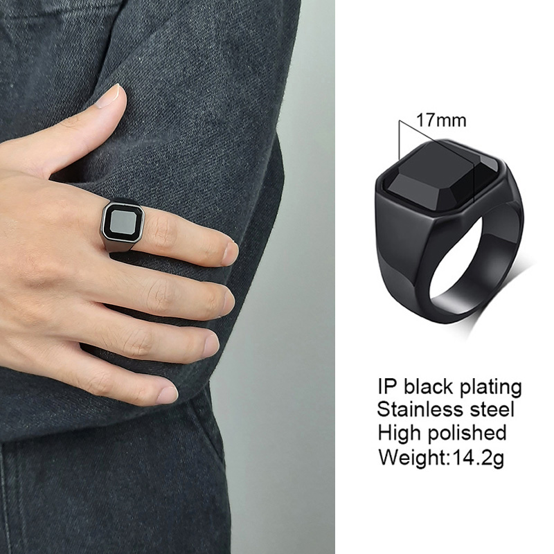 Anillos de sello de ojo de tigre para hombre, de alianzas de boda de acero inoxidable impermeable: 9 / Castaño