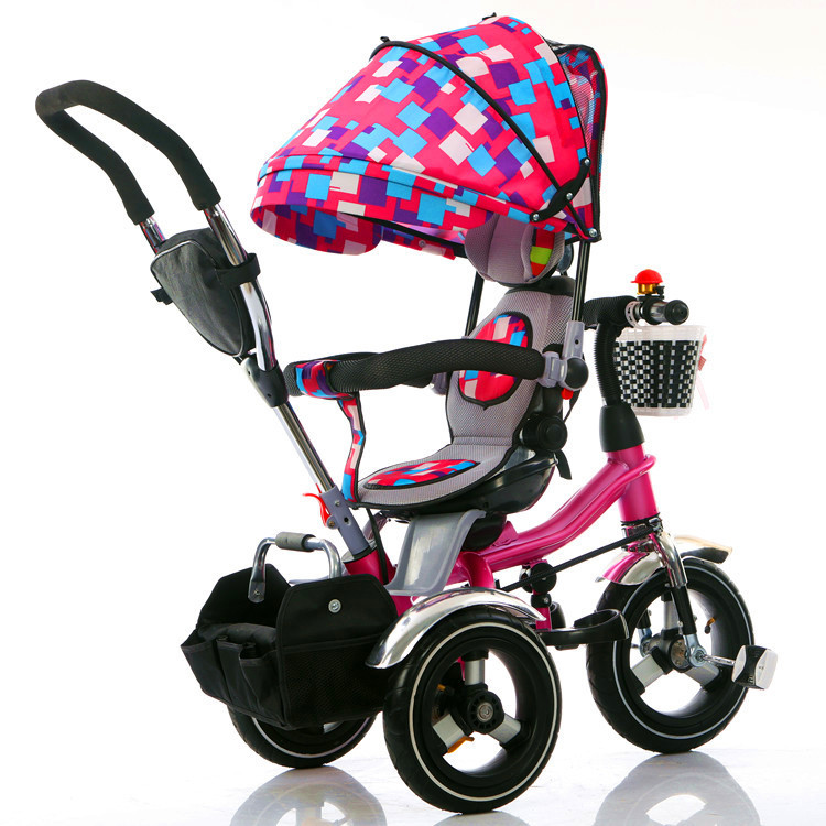 Cabriolet håndtag baby tricycle klapvogn ridning cykel bil rejsesystem foldning sidde fladt liggende barn trike babyvogn