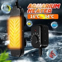 Constant Temperature Automatic Water Heating Rod 25/50/100/200/300W Adjustable Aquarium Submersible Heater Fish Tank Heater Rod