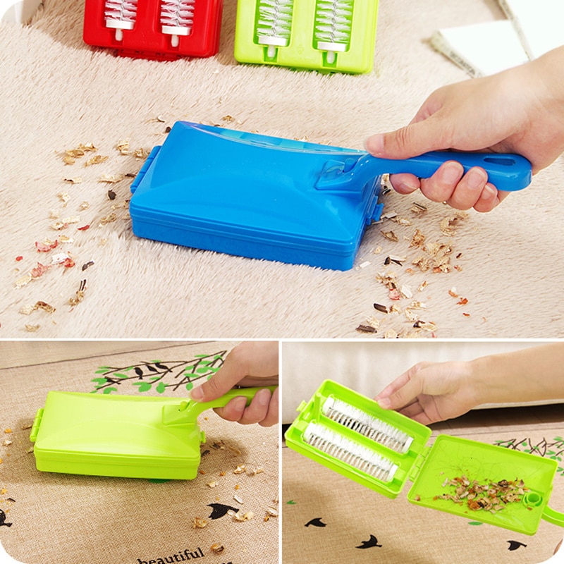 Plastic Schoonmaak Borstels Hand-Held Tapijt Puin Borstel Sofa Pet Hair Brush Multifunctionele Sweep Household Cleaning Tools