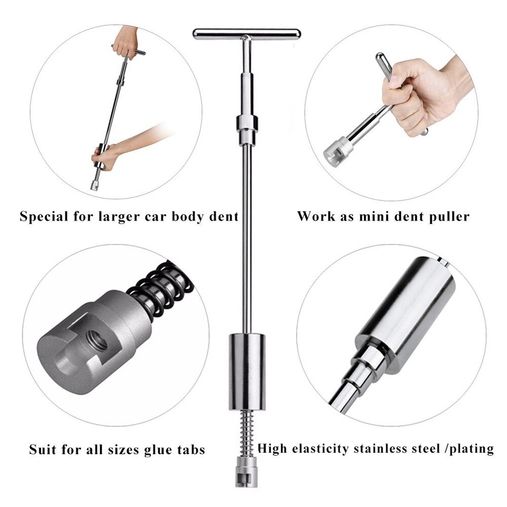 Heavy Duty tools car dent slide hammer Auto Dent Repair Dent Remover - T bar 2 in 1 Dent Puller Hammer 24x pulling tabs