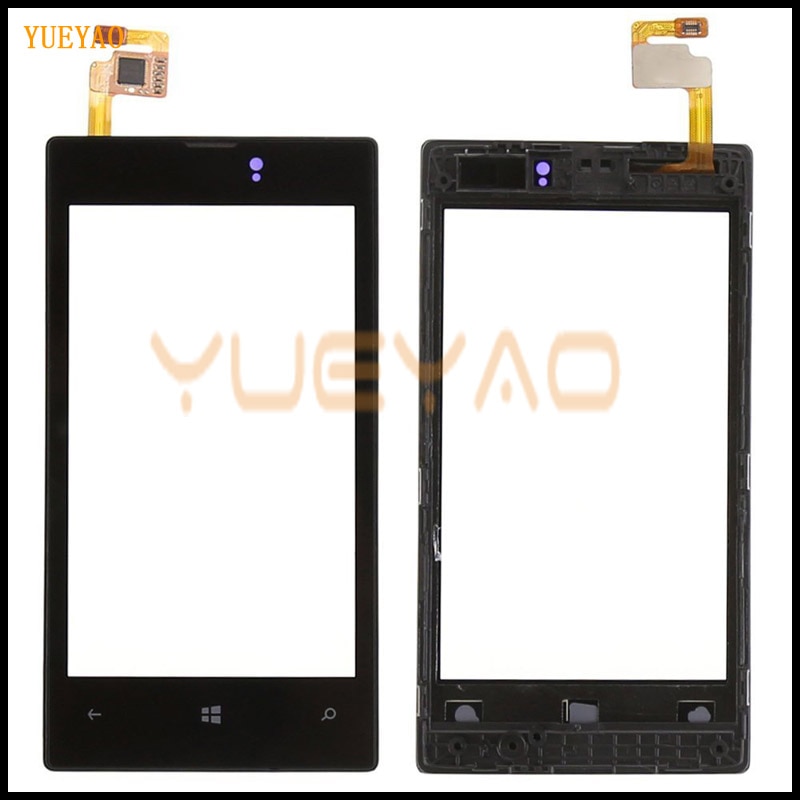 Orignal Vorderseite Tafel & berühren Bildschirm Digitizer Für Nokia Lumia 520 525 LCD Anzeige Ersatz berühren mit Rahmen