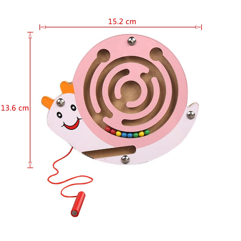 Montessori Materials Educational Wooden Toys for Children Early Learning Preschool Teaching Magnetic Maze Labyrinth Brain Teaser