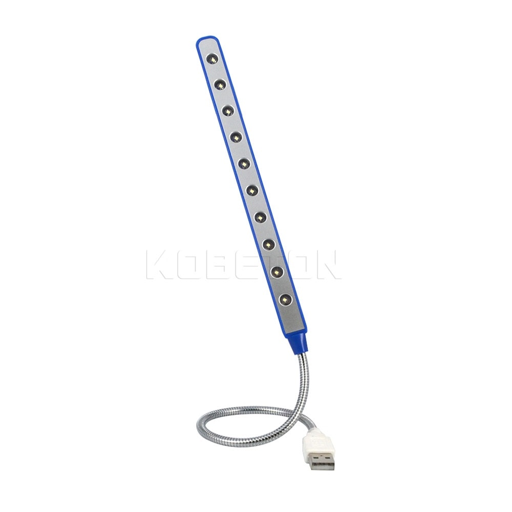 KEBETEME USB LED Light Night Lamp 10 LEDs Flexible 4 Colors for Notebook Laptop PC Computer Power Bank