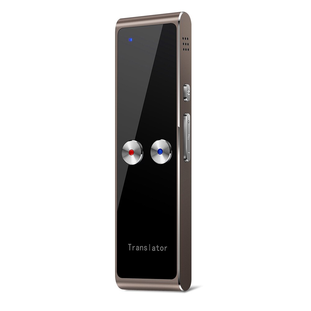 Traductor de voz inteligente T8, actualización en tiempo Real, multilenguaje, habla, traductor interactivo 3 en 1, texto, foto, idioma: Brown