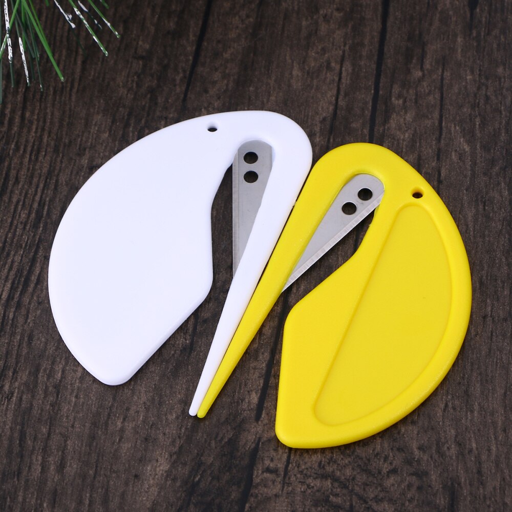 3pcs Letter Opener Envelope Slitter Mail Opener Safety Cutting Tool for Home Office (Red, White, Yellow)