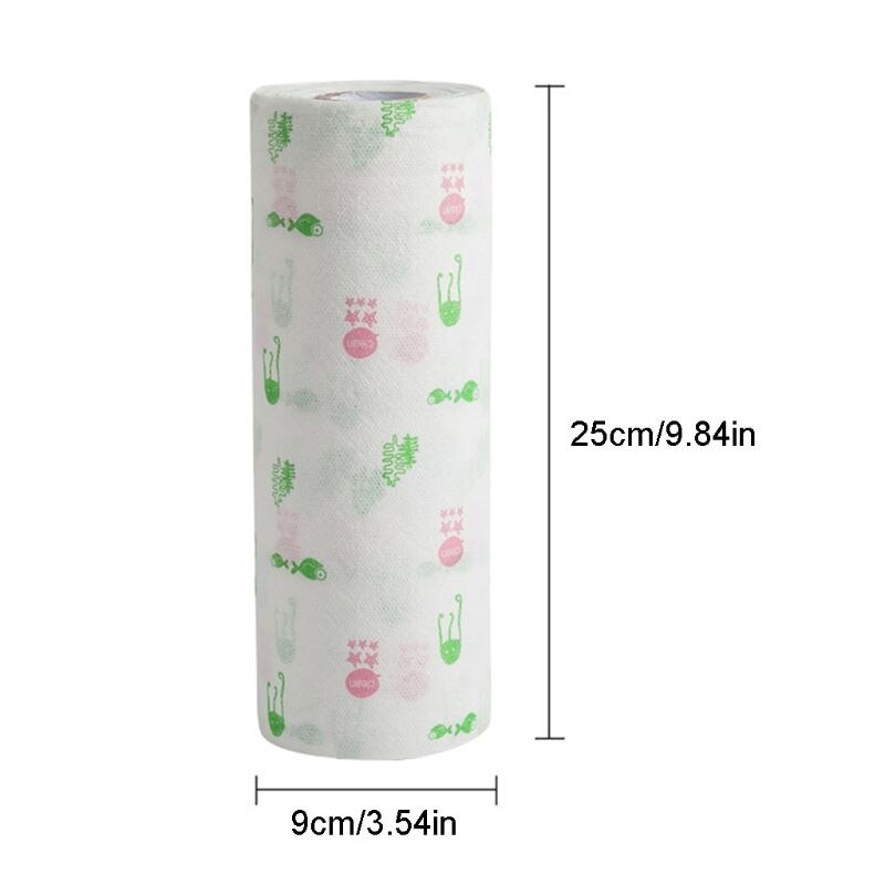 50 hojas/rollo de paños de cocina desechables paño de limpieza paño de cocina Multi pulpa de madera papel higiénico 2 capas