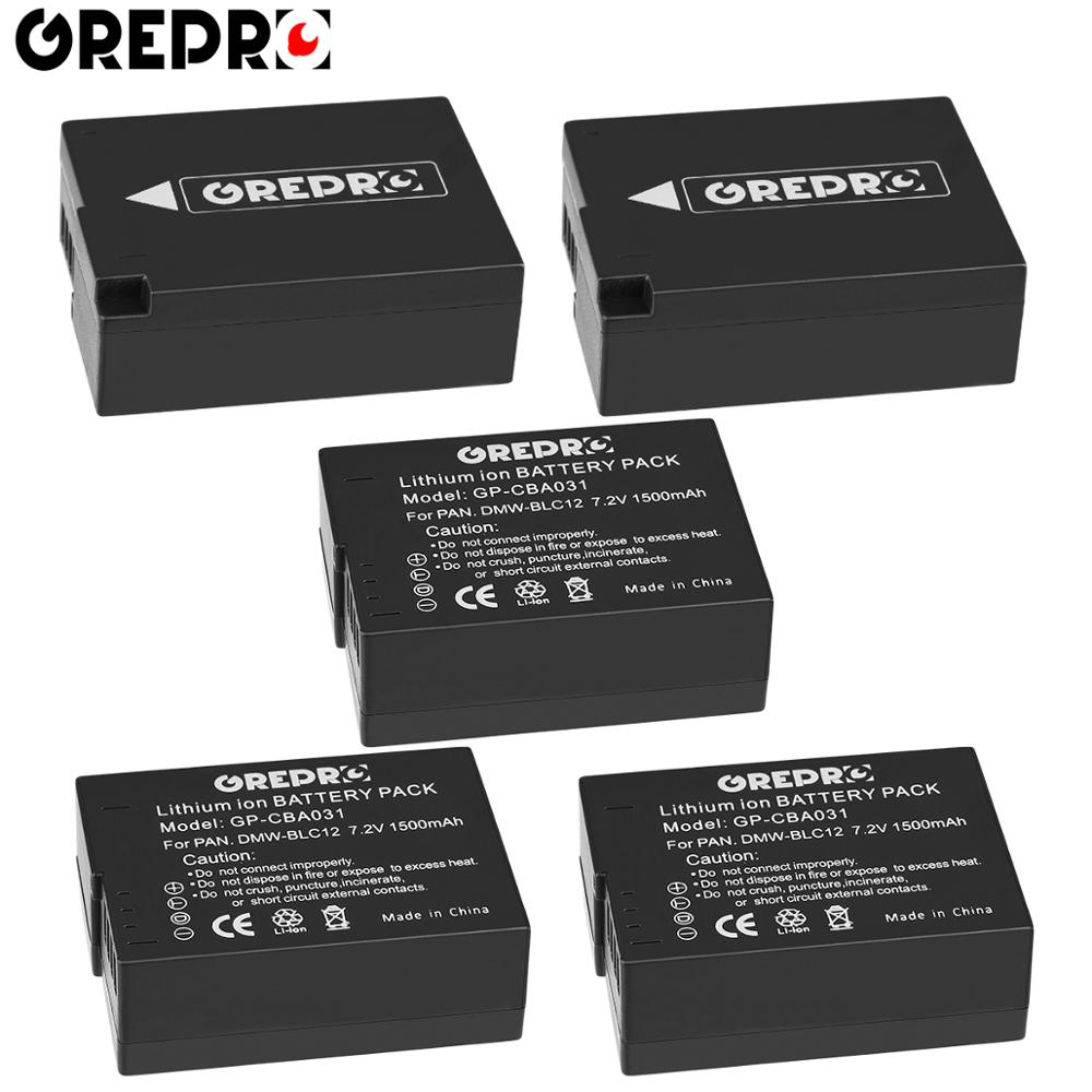 2 stuks 1500 mah dmw blc 12 blc 12e dmw-blc 12 batterij + lcd usb-lader voor panasonic lumix dmc -fz200 fz300 fz1000 fz2500 g5 g6 g7 gx8: 5x batterijen