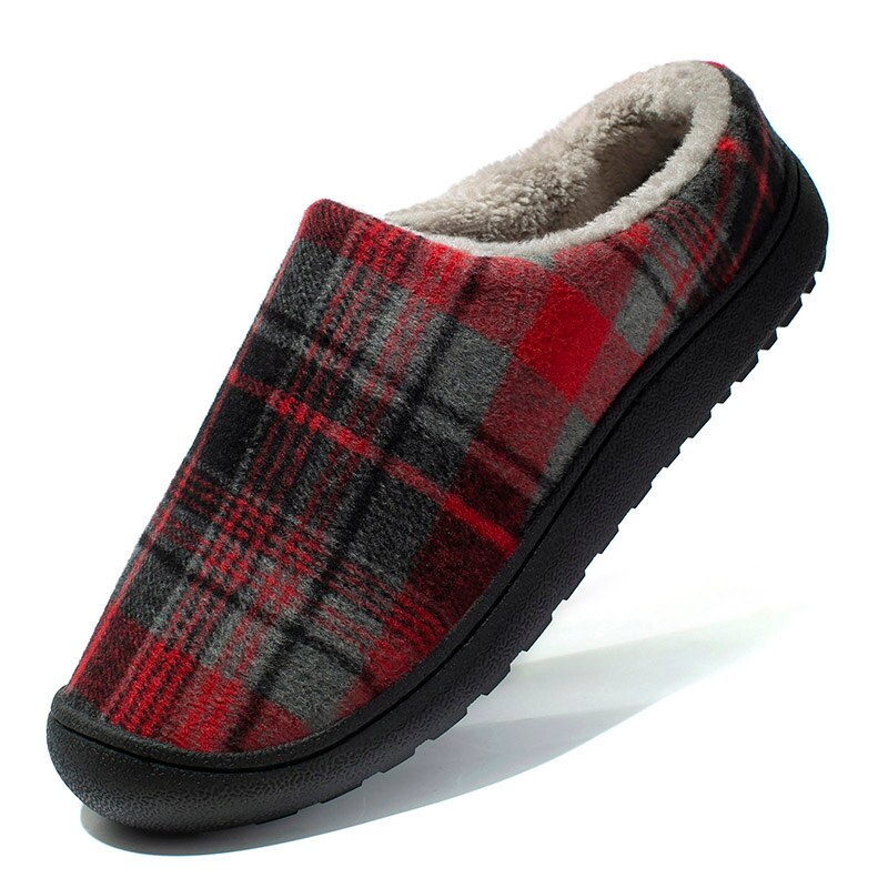 Katoen Slippers Mannen Winter Outdoor Schoenen Mannen Mode Plus Koude-Proof Toevallige Schoenen Mannen Kepp Warm Man Schoeisel big Size 39-50: Red / 4950