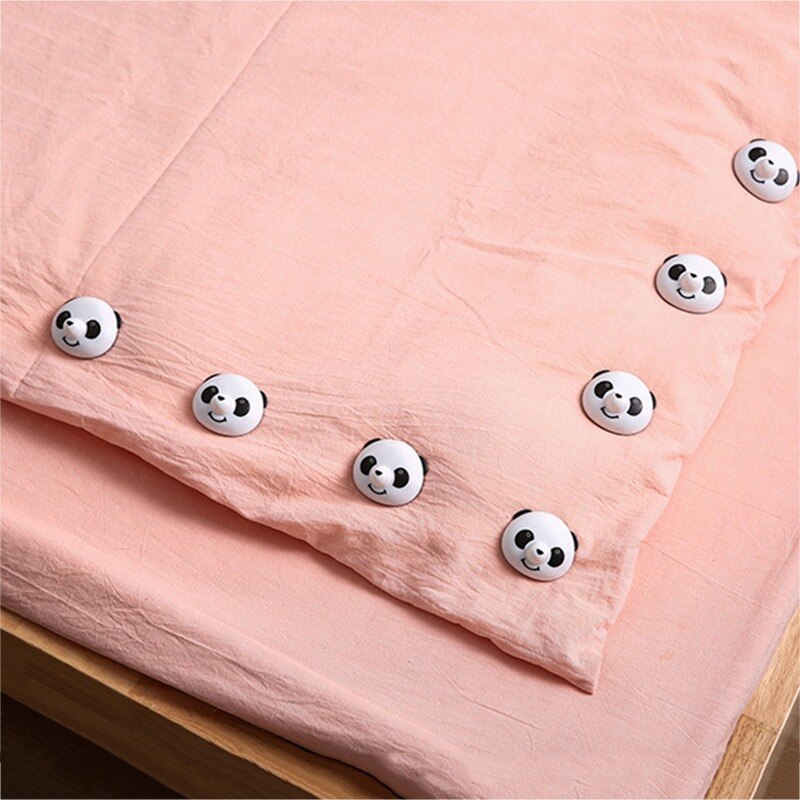 4/8 Stuks Panda Quilt Stand Antislip Nordic Clips Voor Laken Deken Clip Wasknijpers Covers sluiting Clip Houder