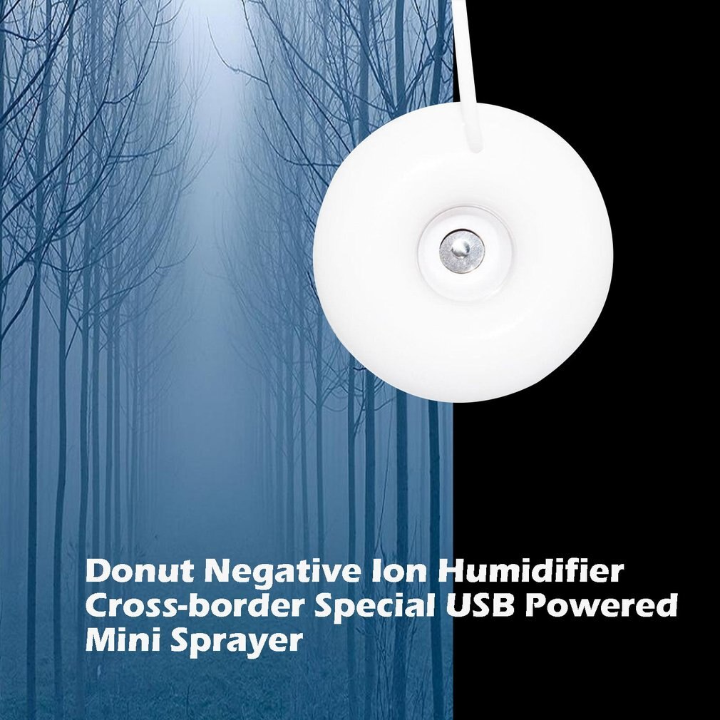 Donut-Mini humidificador portátil de iones negativos, difusor de aceites esenciales, pulverizador nebulizador de vapor, USB especial, cruzado