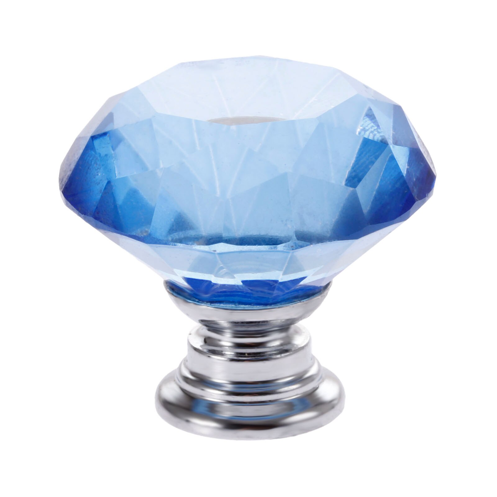 1x Blue 30mm Diamond Shape Crystal Glass Knobs Drawer Cupboard Pulls Knobs Kitchen Cabinet Handles Furniture Handle