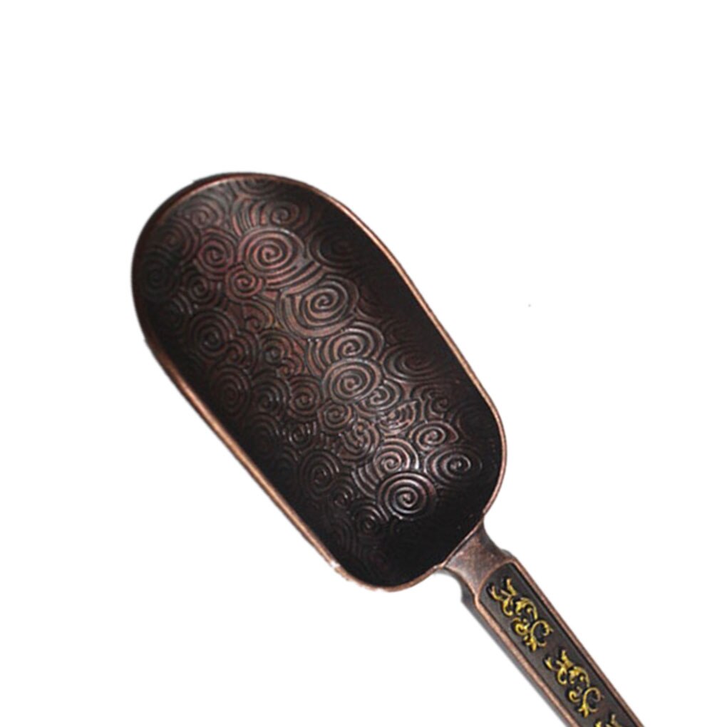 Chinese Ancient Copper Tea Spoons Tea Leaves Chooser Holder Chinese Kongfu Tea Spoon Accessories