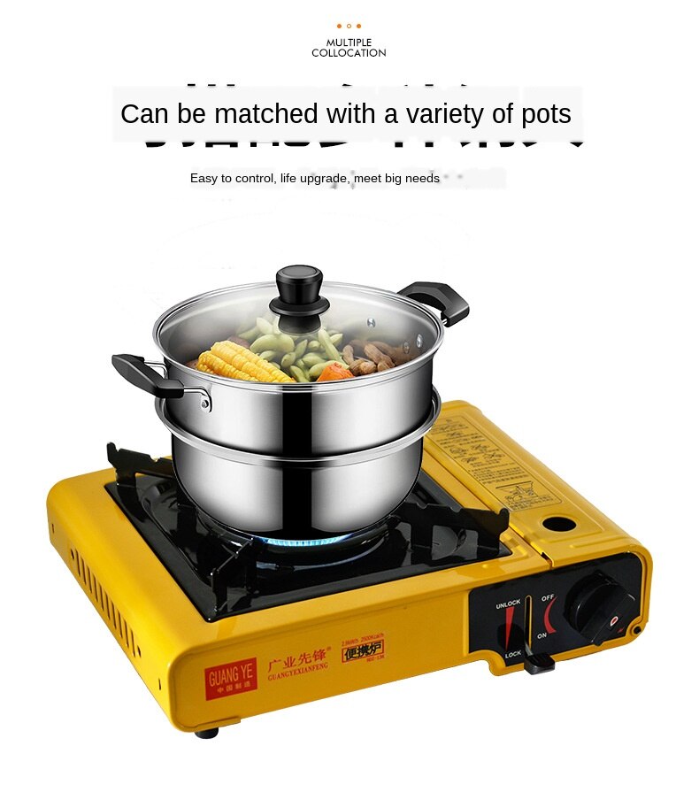 Card Oven Semi-Staal Grote Kachel Hoofd Outdoor Draagbare Oven Wind-Proof Barbecue Oven Camping Kachel