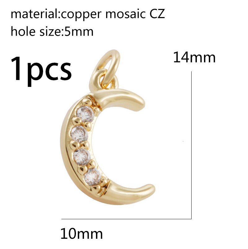 10 stücke Mond Stern Reize für Schmuck Machen Groß Sonne Blitz Reize Anhänger Diy Ohrring Halskette Armbinde Zubehör Kupfer: Stil E