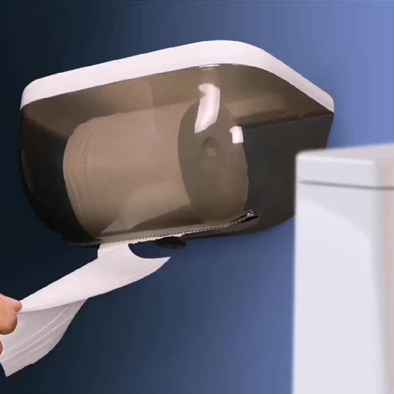 Vattentät toalettpappershållare, väggmonterad toalettpappersdispenser, mjukpapperslåda - rullepappershanddukshållare för kök, badrum