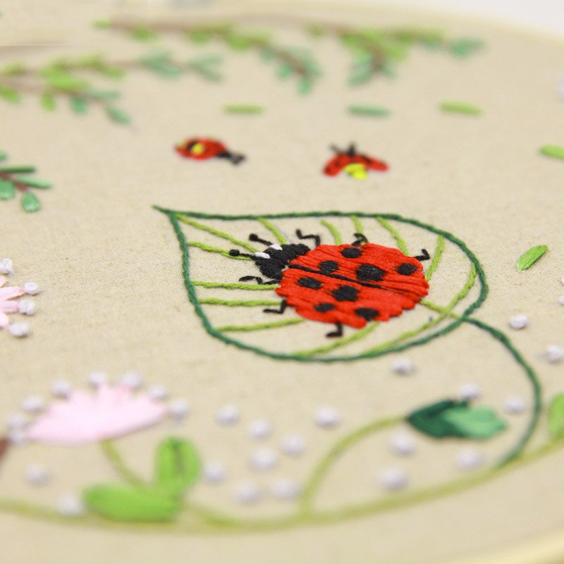 Avec cadre bricolage rubans broderie pour débutant kits de couture point de croix dessin animé animaux art mural décoration chambre bébé