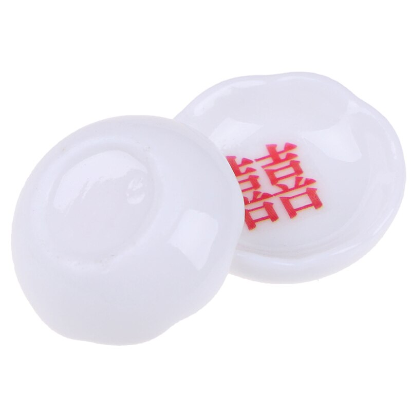 4 stücke Weißen schüsseln Mini Puppe Haus Miniatur Reis Schalen Geschirr Geschirr für Lebensmittel freundlicher vorgeben Spielen Puppe zubehör