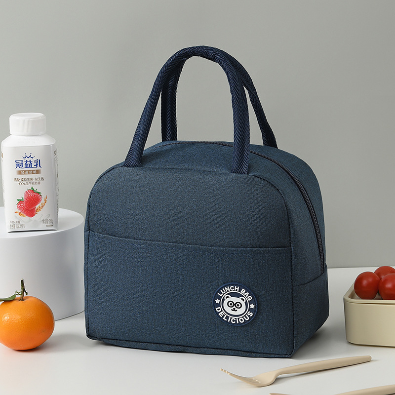 Beer Lunch Bags For Children Large Capacity Tote Picnic Drink Lunchbox Thermal Bag Portable Outdoor Office Food Bags: Blue