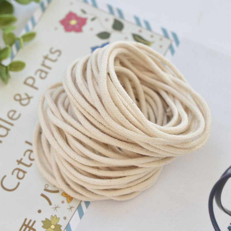 3/5 Mm Macrame Touw Twisted String Katoenen Koord Voor Handgemaakte Natuurlijke Witte Katoenen Touw Diy Accessoires 10M