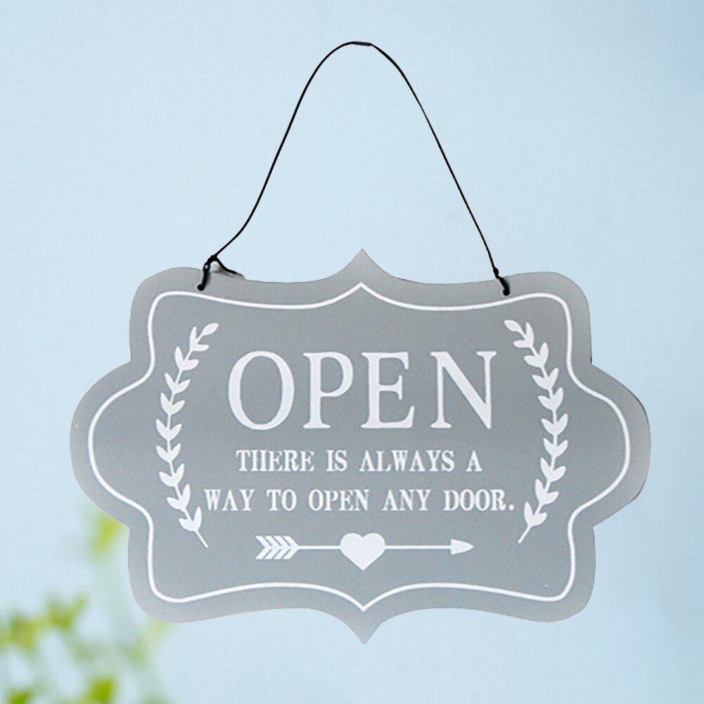 Restaurant Business Notice Window Store Hanging Sign Wooden Board Greeting Crafts Display Double Side Wall Decor Cafe Door